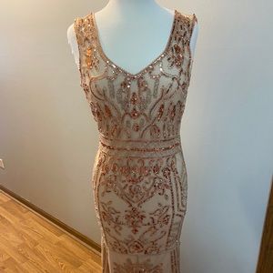 Sequin champagne dress